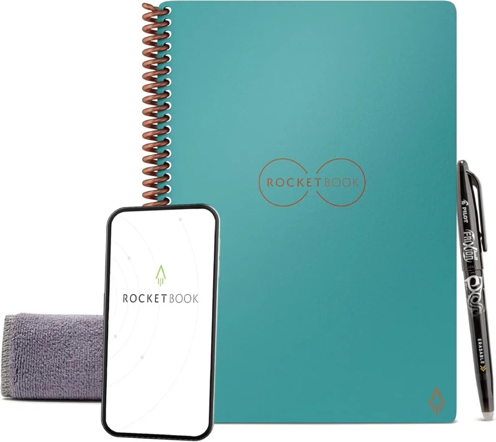 rocketbook core reusable spiral notepad